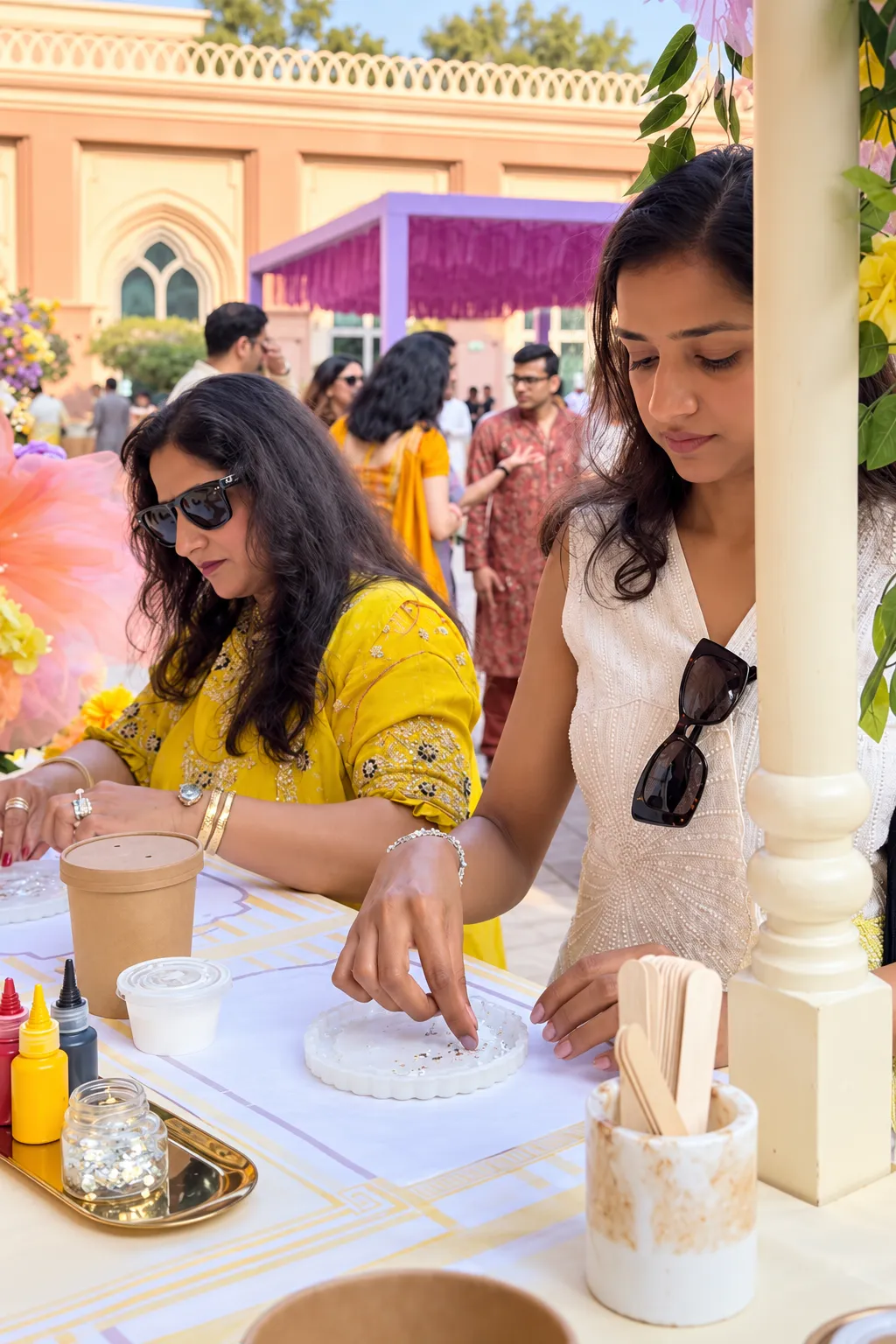 Emirates Palace Wedding — Mehendi Jesmonite Tray Making