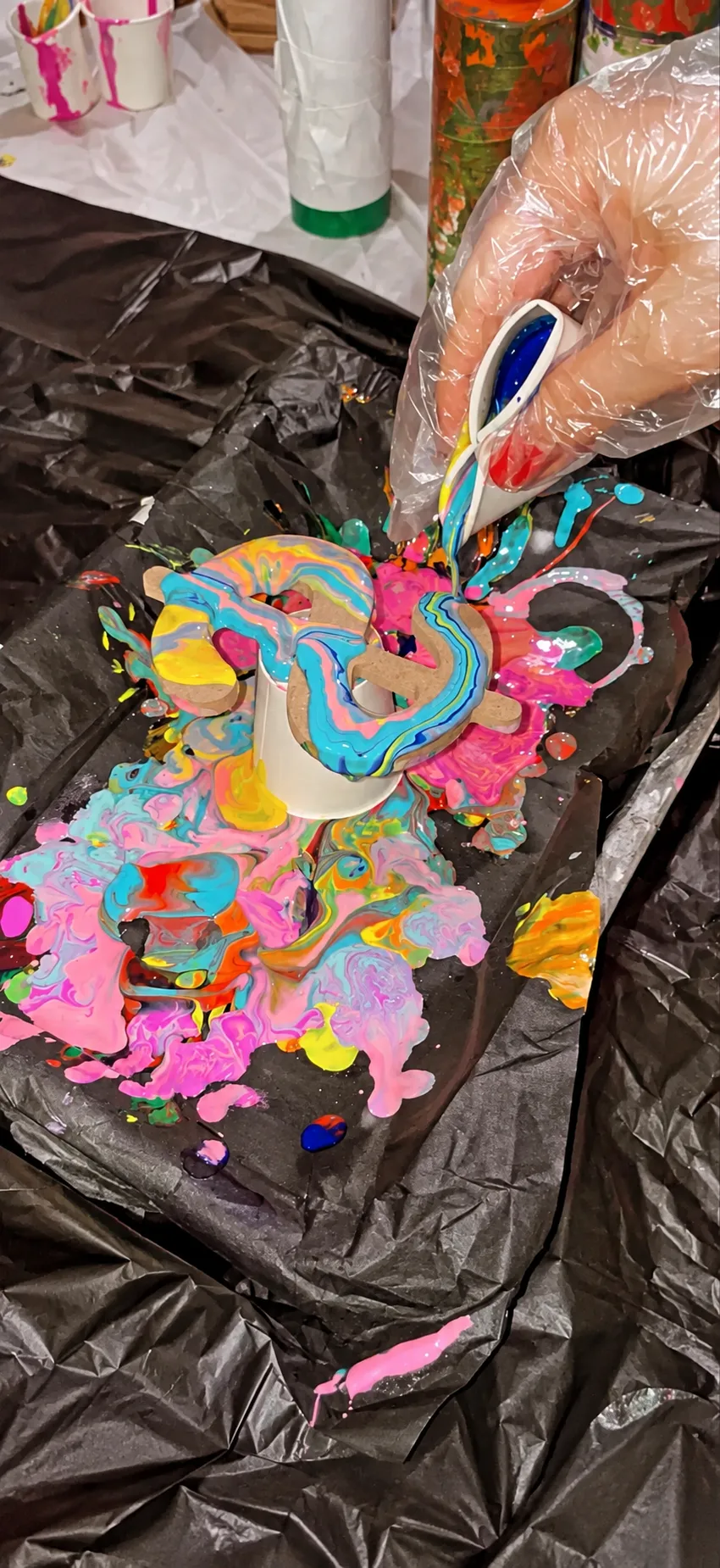 Hive Board Game Café — Monopoly-Inspired Fluid Art