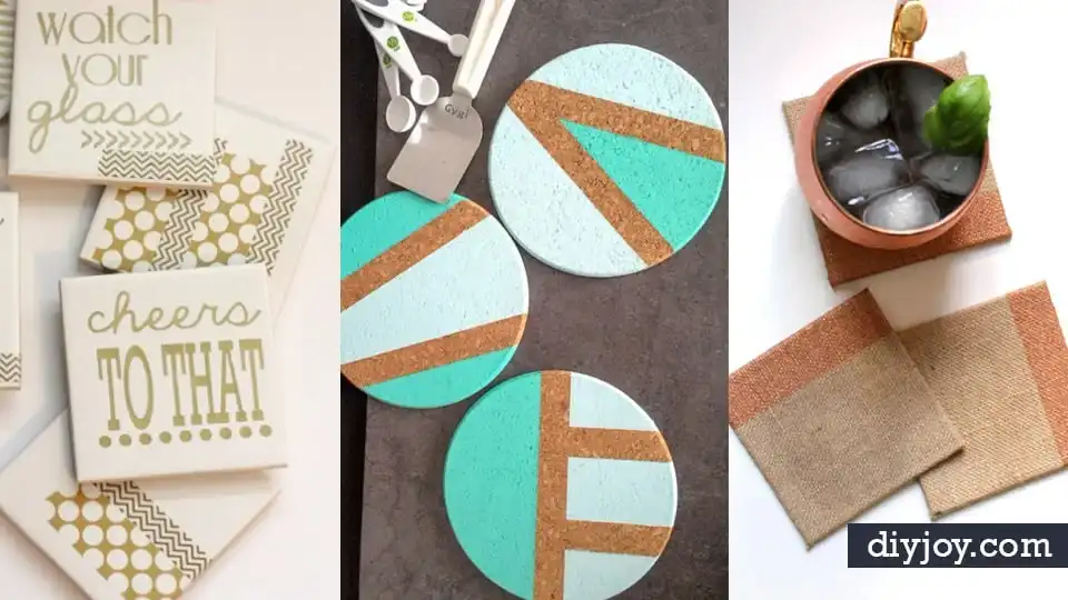 DIY coasters from cardboard and fabric | Picture Courtesy- DIY joy